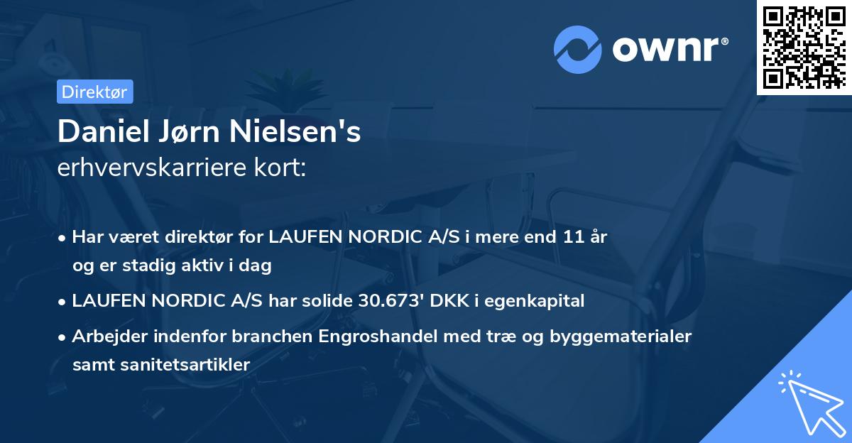 Daniel Jørn Nielsen's erhvervskarriere kort