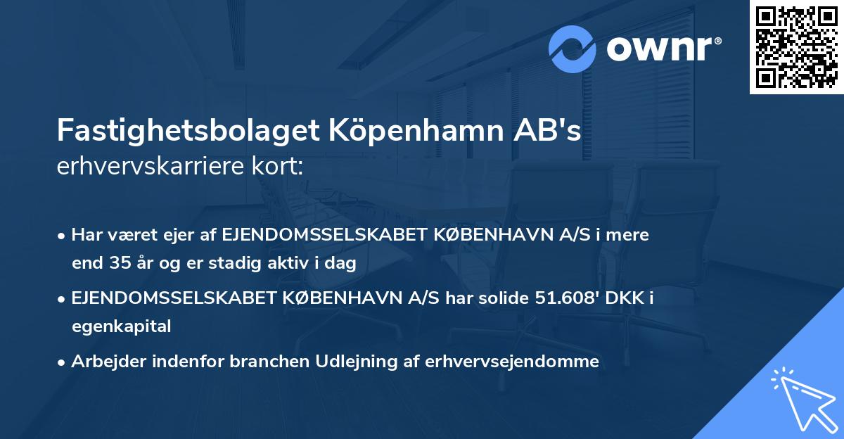 Fastighetsbolaget Köpenhamn AB's erhvervskarriere kort