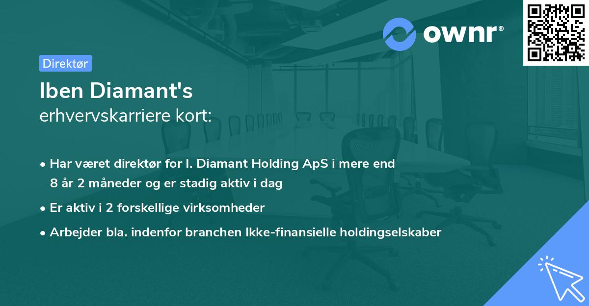 Iben Diamant's erhvervskarriere kort