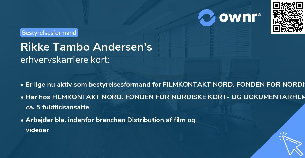 Rikke Tambo Andersen's erhvervskarriere kort