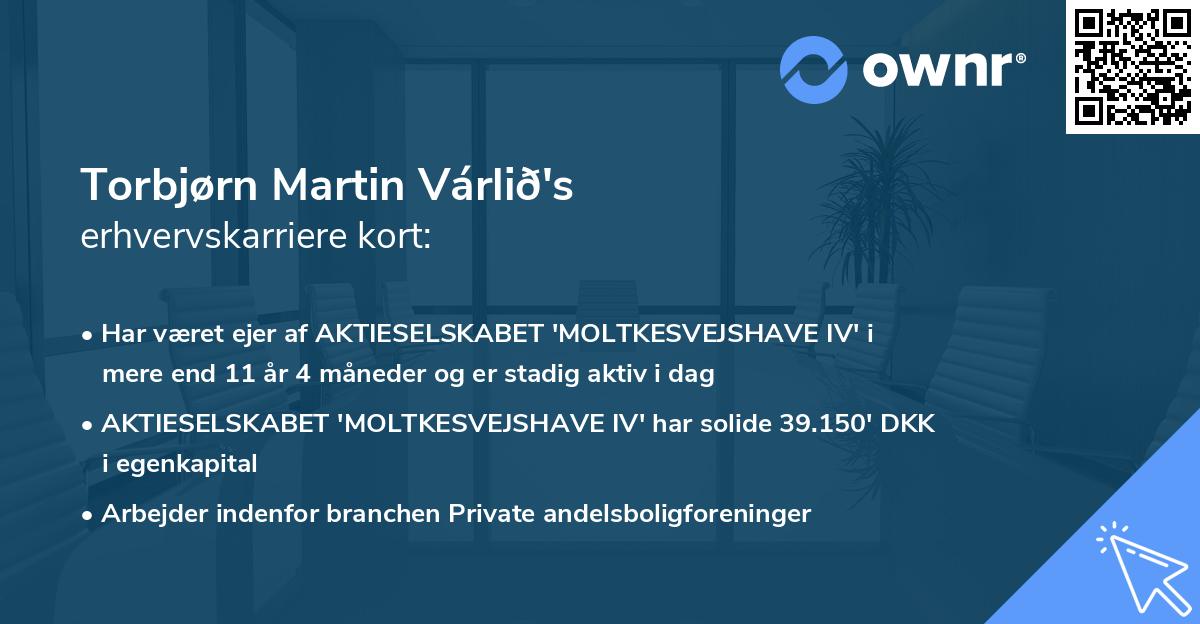 Torbjørn Martin Várlið's erhvervskarriere kort