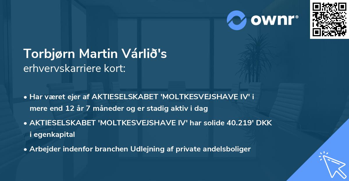 Torbjørn Martin Várlið's erhvervskarriere kort