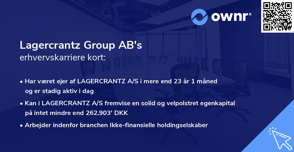 Lagercrantz Group AB's erhvervskarriere kort