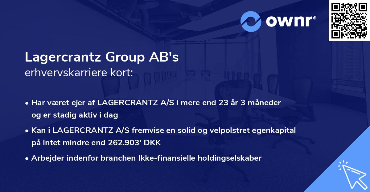Lagercrantz Group AB's erhvervskarriere kort