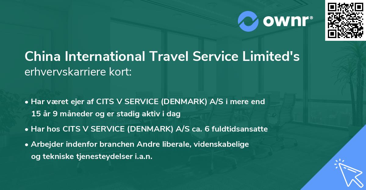 China International Travel Service Limited's erhvervskarriere kort