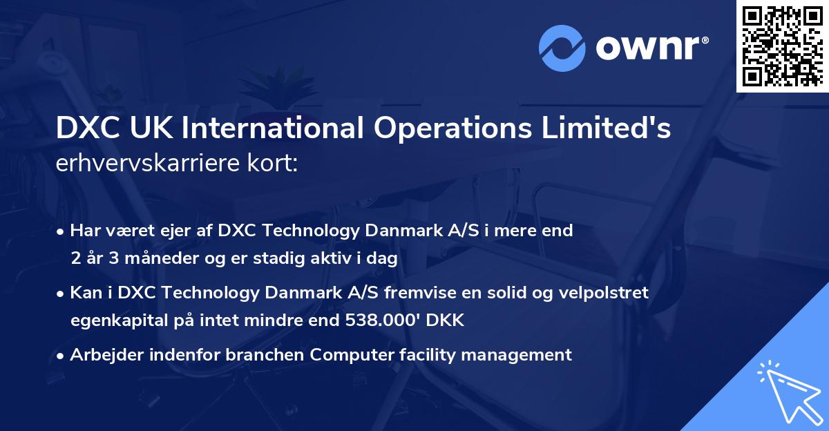DXC UK International Operations Limited's erhvervskarriere kort