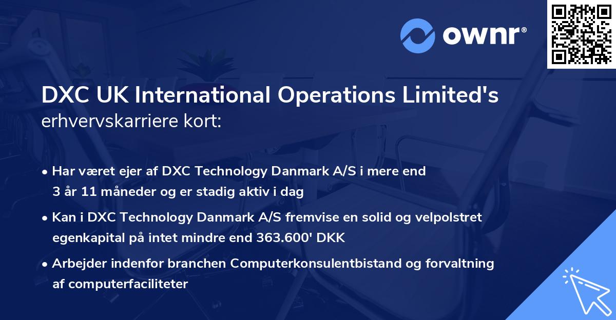 DXC UK International Operations Limited's erhvervskarriere kort