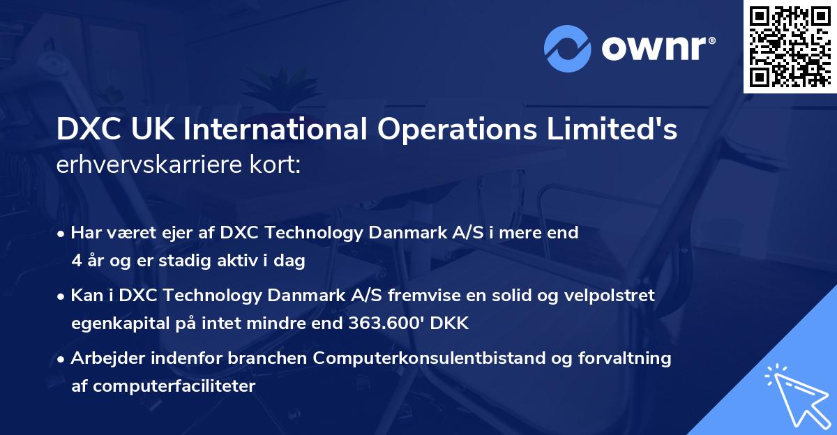 DXC UK International Operations Limited's erhvervskarriere kort