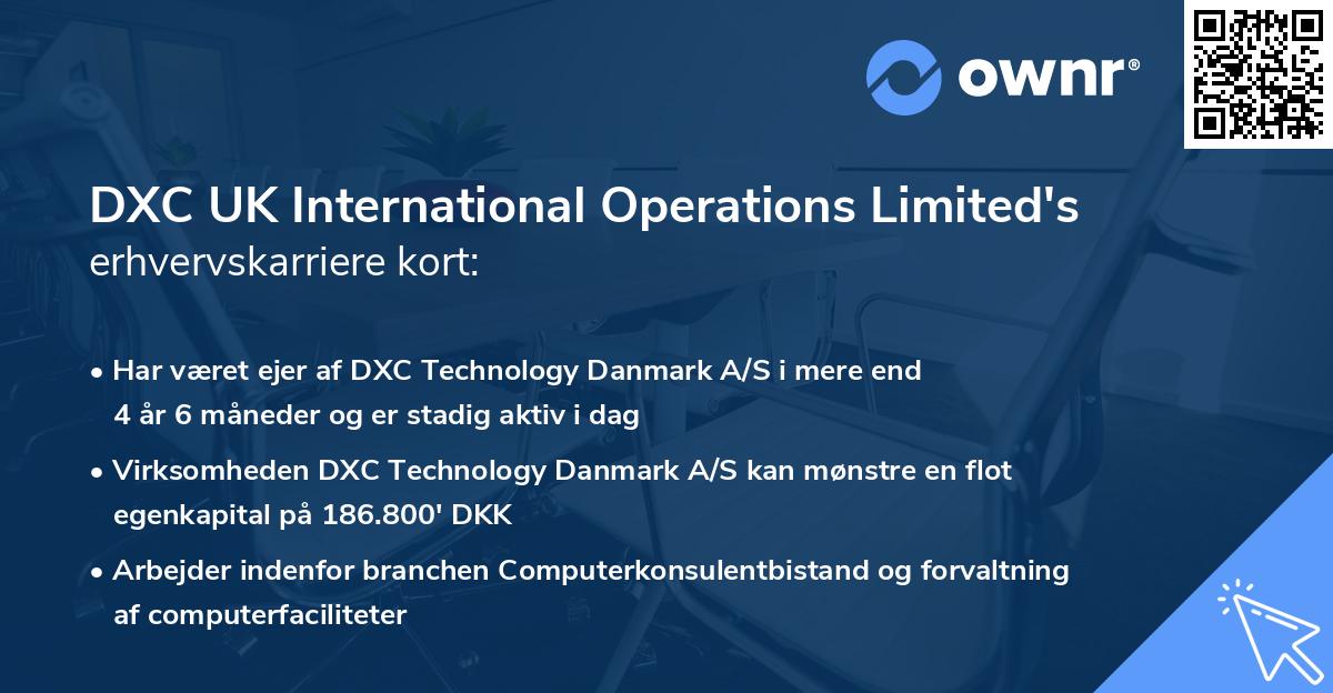 DXC UK International Operations Limited's erhvervskarriere kort
