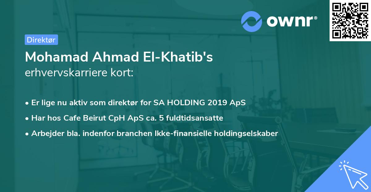Mohamad Ahmad El-Khatib's erhvervskarriere kort