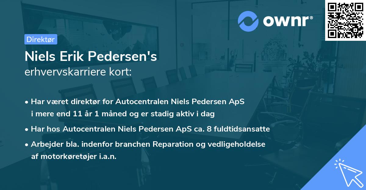 Niels Erik Pedersen's erhvervskarriere kort
