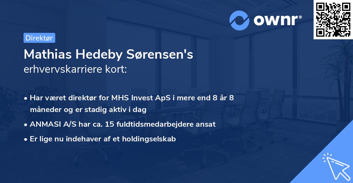 Mathias Hedeby Sørensen's erhvervskarriere kort