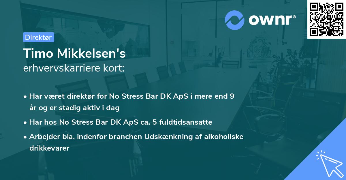 Timo Mikkelsen's erhvervskarriere kort