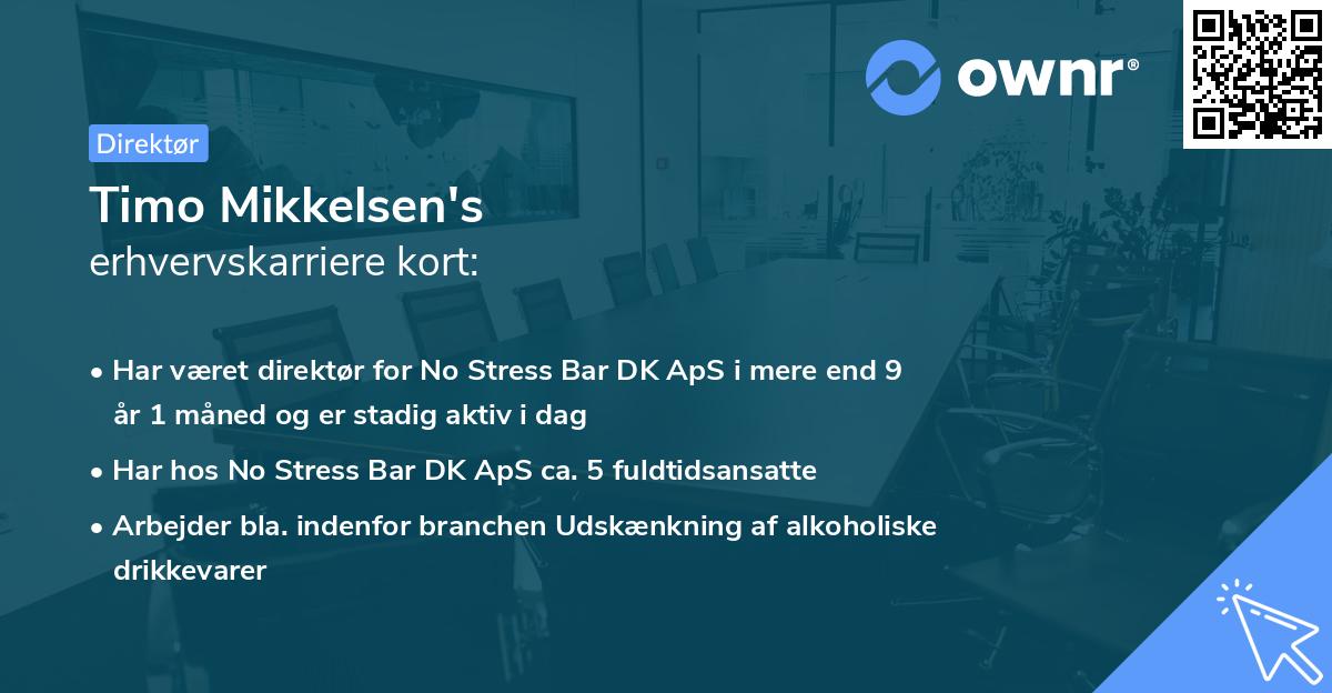Timo Mikkelsen's erhvervskarriere kort