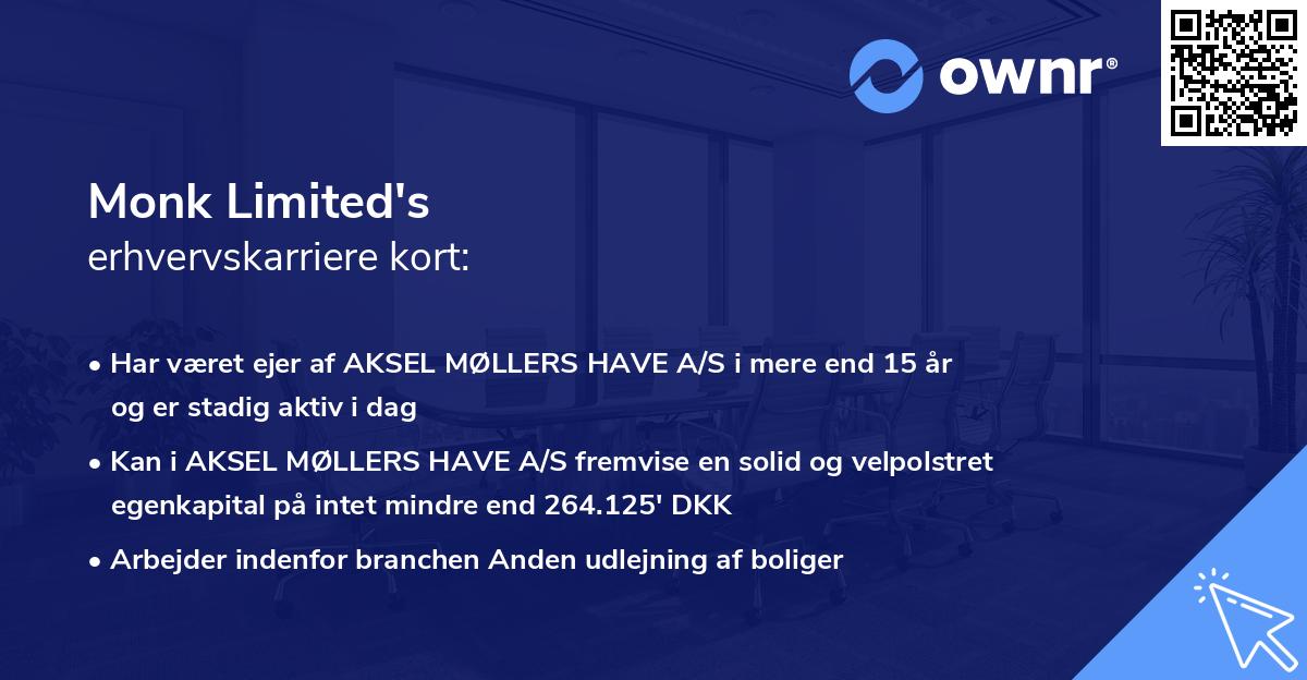 Monk Limited's erhvervskarriere kort