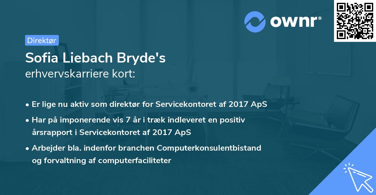 Sofia Liebach Bryde's erhvervskarriere kort