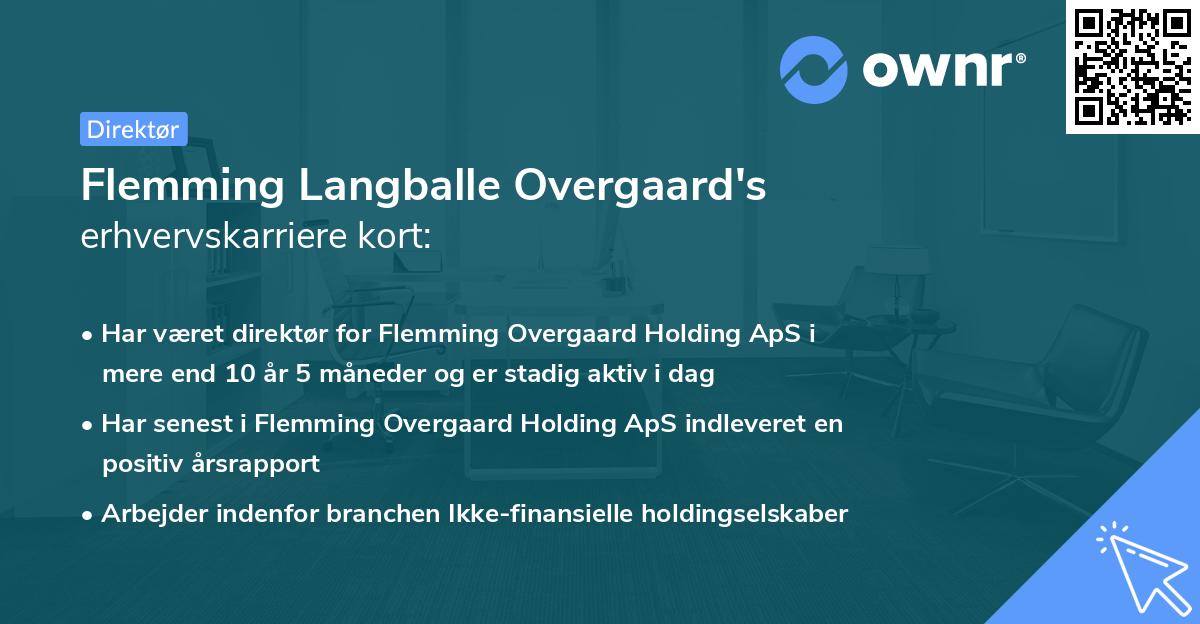 Flemming Langballe Overgaard's erhvervskarriere kort