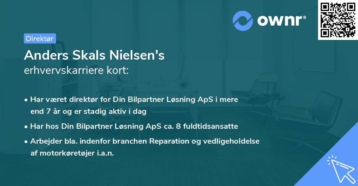 Anders Skals Nielsen's erhvervskarriere kort