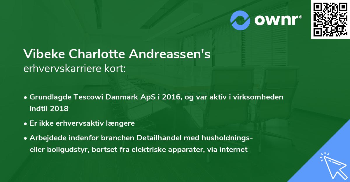 Vibeke Charlotte Andreassen's erhvervskarriere kort