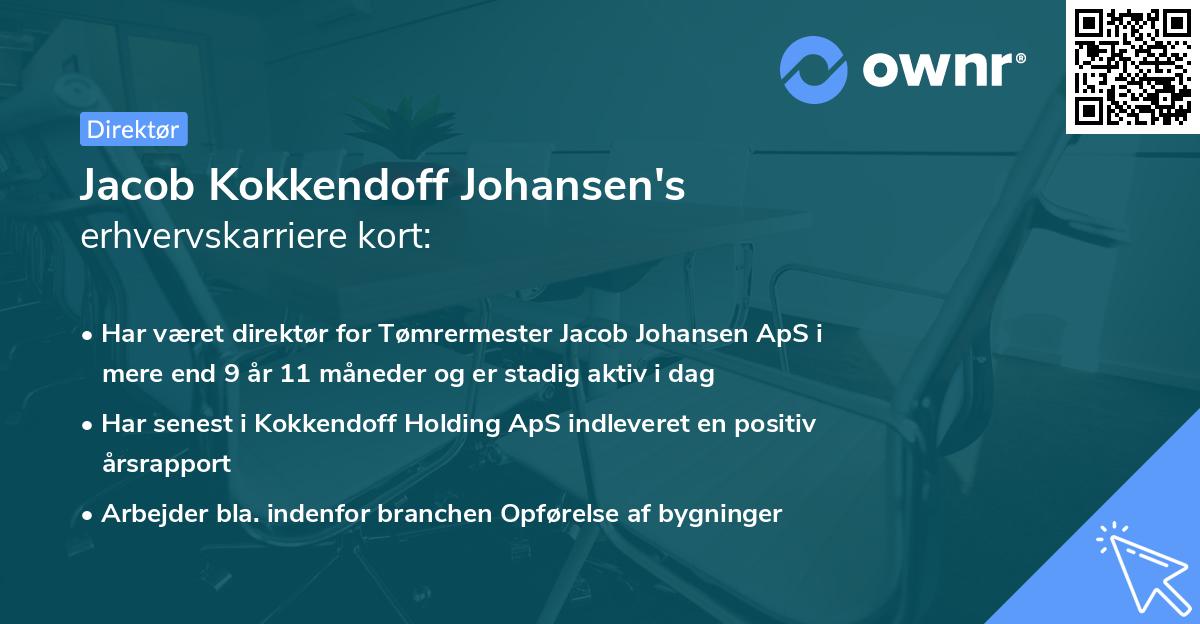 Jacob Kokkendoff Johansen's erhvervskarriere kort