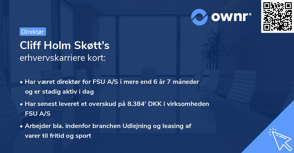 Cliff Holm Skøtt's erhvervskarriere kort