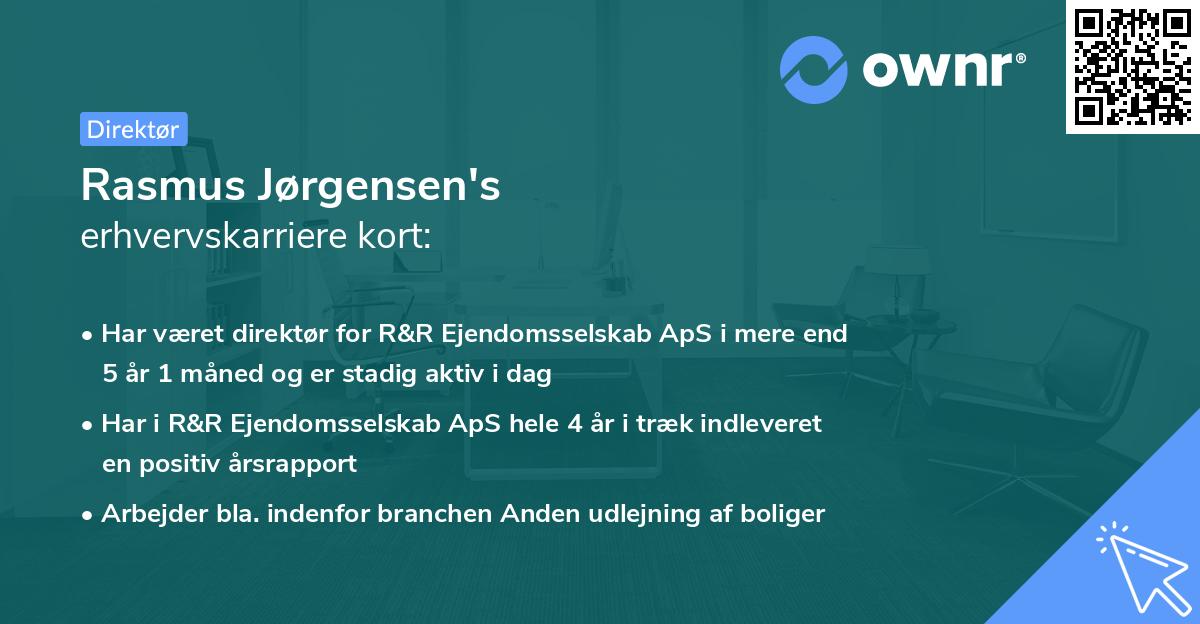 Rasmus Jørgensen's erhvervskarriere kort
