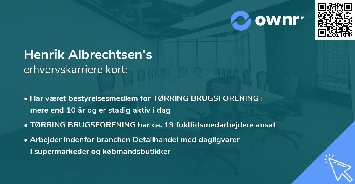 Henrik Albrechtsen's erhvervskarriere kort