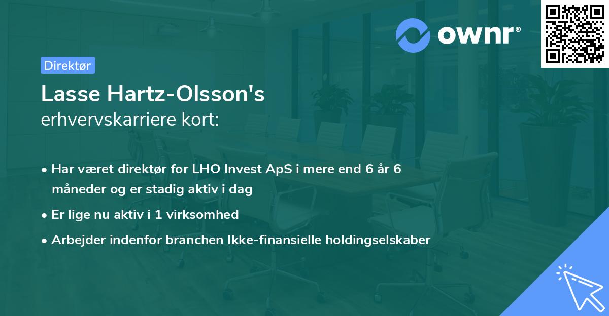 Lasse Hartz-Olsson's erhvervskarriere kort