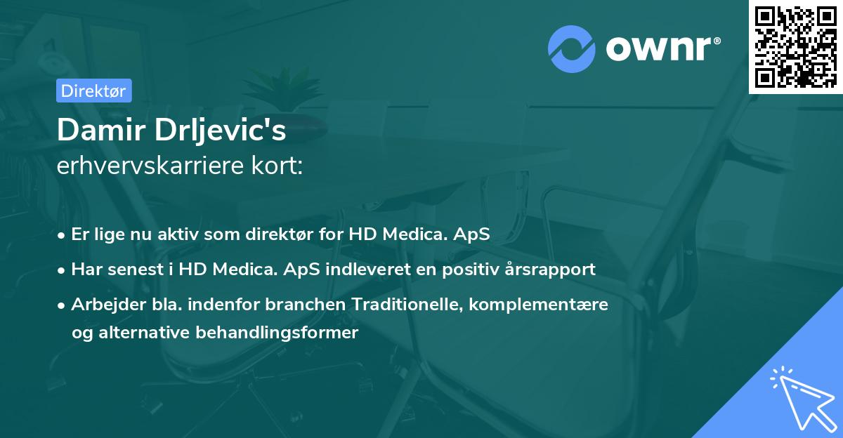 Damir Drljevic's erhvervskarriere kort