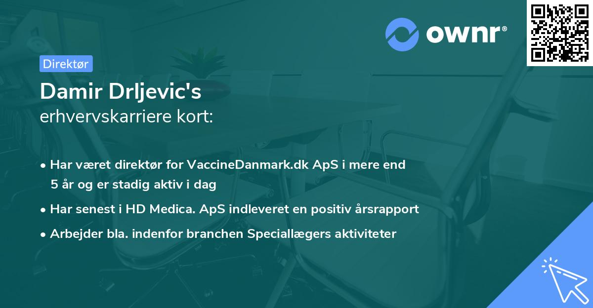 Damir Drljevic's erhvervskarriere kort