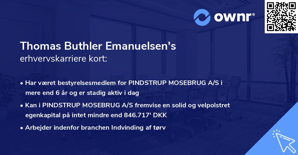 Thomas Buthler Emanuelsen's erhvervskarriere kort