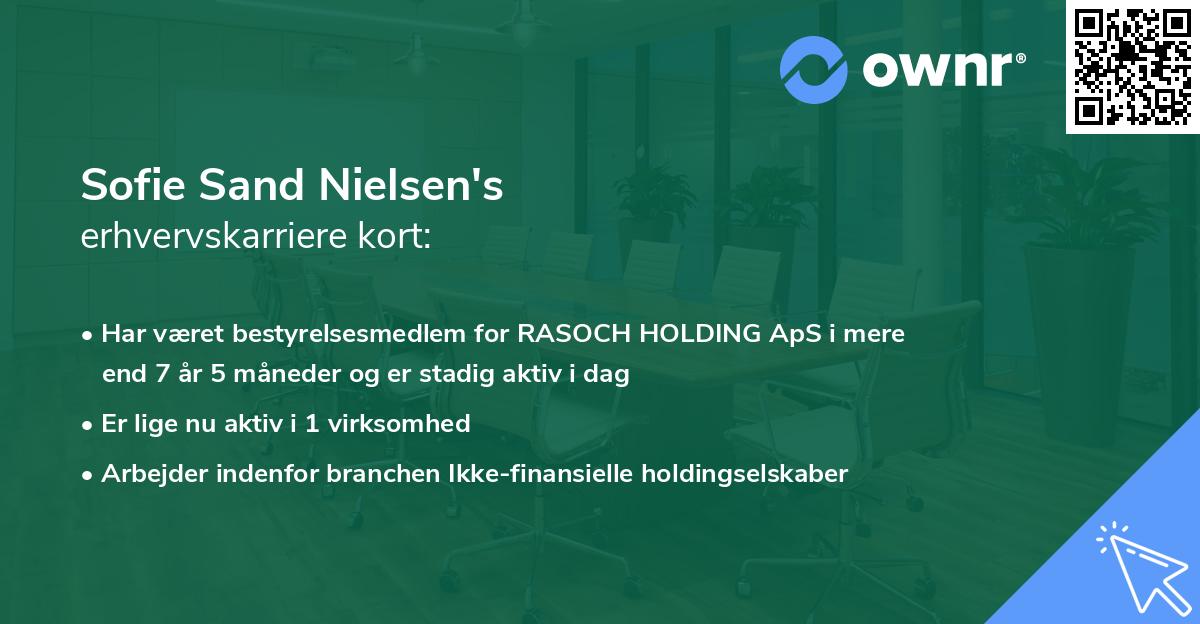 Sofie Sand Nielsen's erhvervskarriere kort