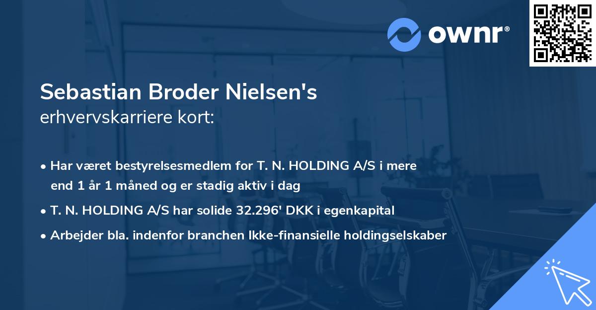 Sebastian Broder Nielsen's erhvervskarriere kort
