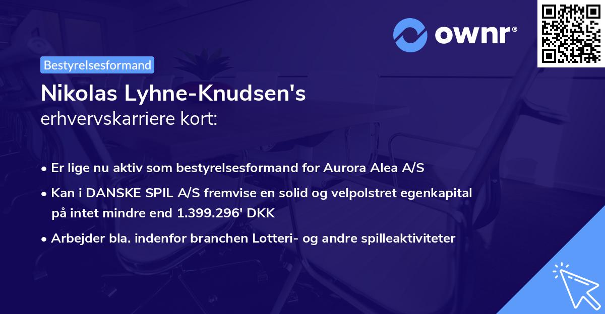 Nikolas Lyhne-Knudsen's erhvervskarriere kort