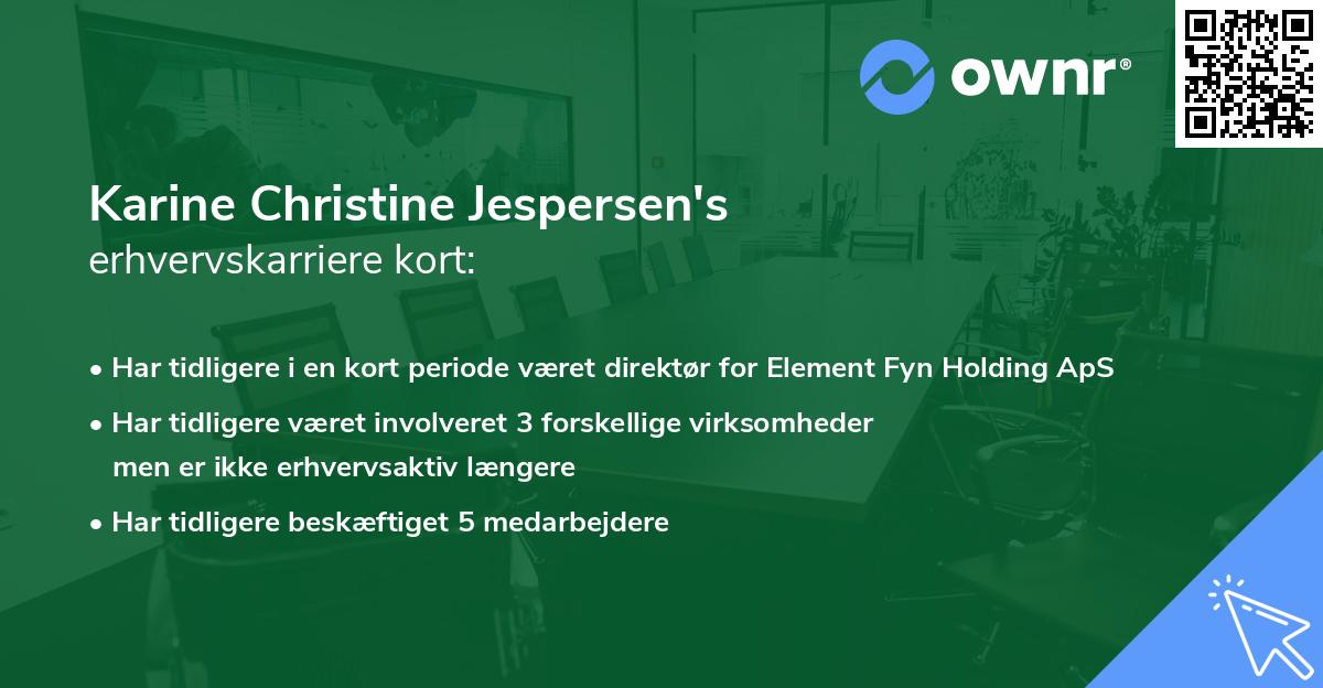 Karine Christine Jespersen's erhvervskarriere kort