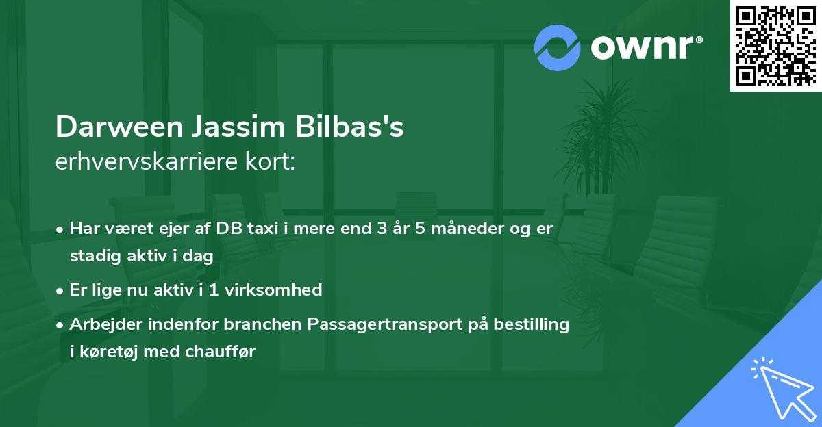 Darween Jassim Bilbas's erhvervskarriere kort