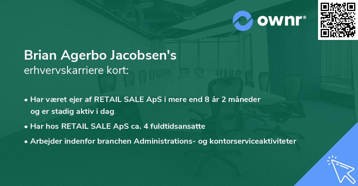 Brian Agerbo Jacobsen's erhvervskarriere kort