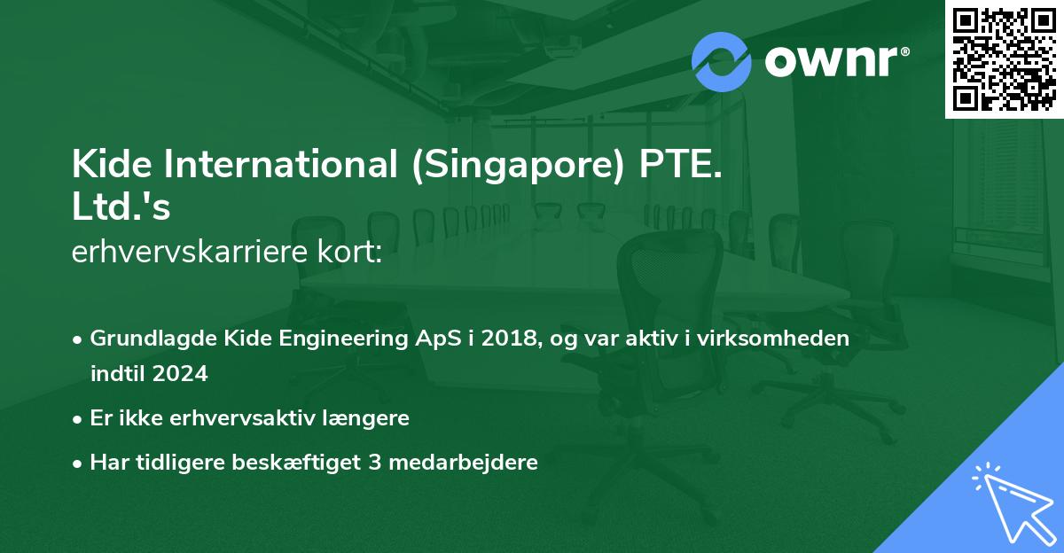 Kide International (Singapore) PTE. Ltd.'s erhvervskarriere kort