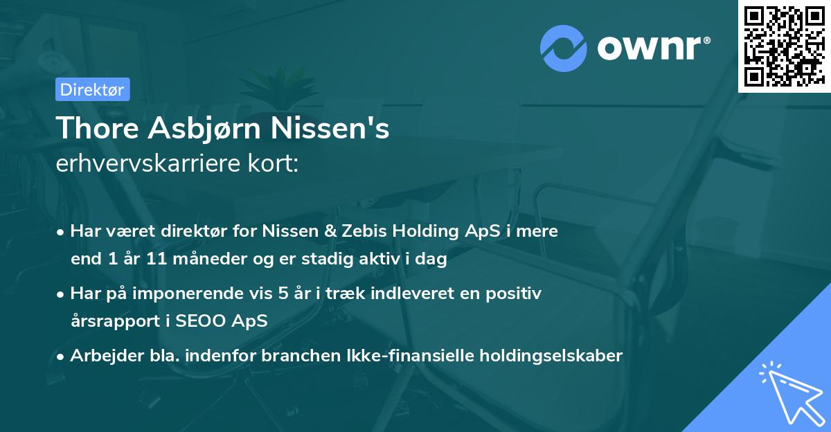 Thore Asbjørn Nissen's erhvervskarriere kort