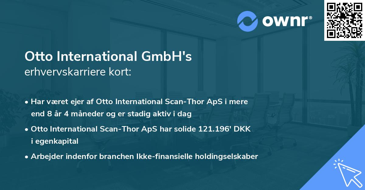 Otto International GmbH's erhvervskarriere kort