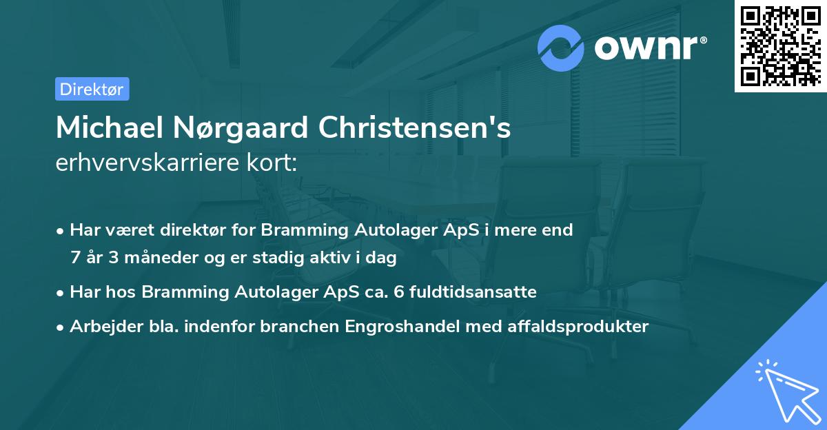 Michael Nørgaard Christensen's erhvervskarriere kort