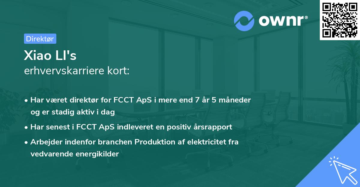 Xiao LI's erhvervskarriere kort