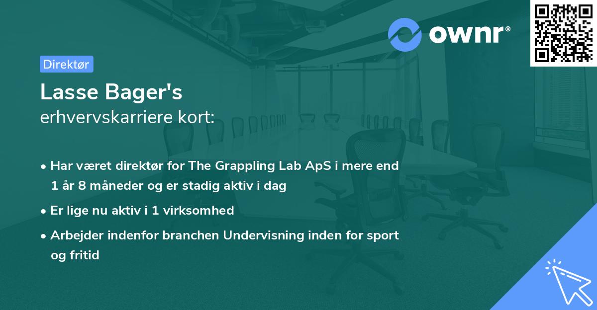 Lasse Bager's erhvervskarriere kort