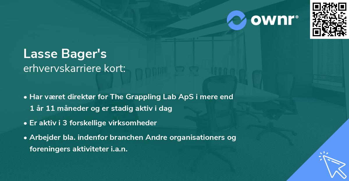 Lasse Bager's erhvervskarriere kort
