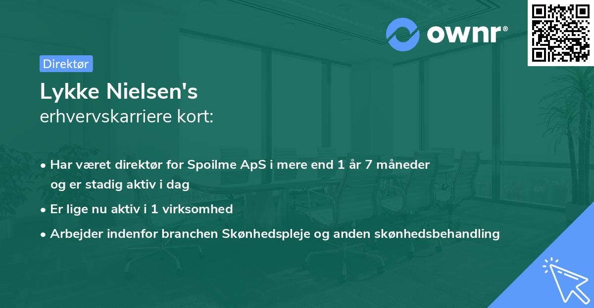 Lykke Nielsen's erhvervskarriere kort