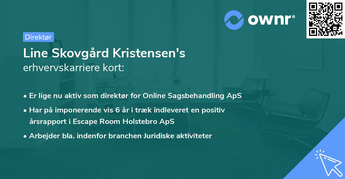Line Skovgård Kristensen's erhvervskarriere kort