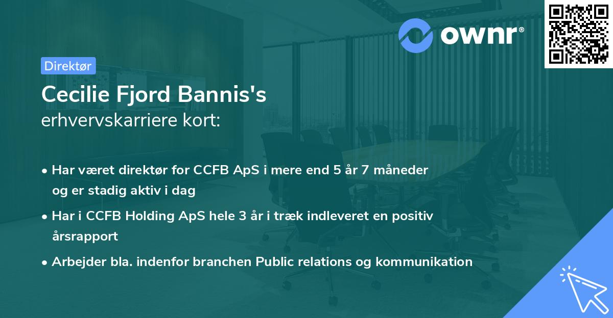 Cecilie Fjord Bannis's erhvervskarriere kort