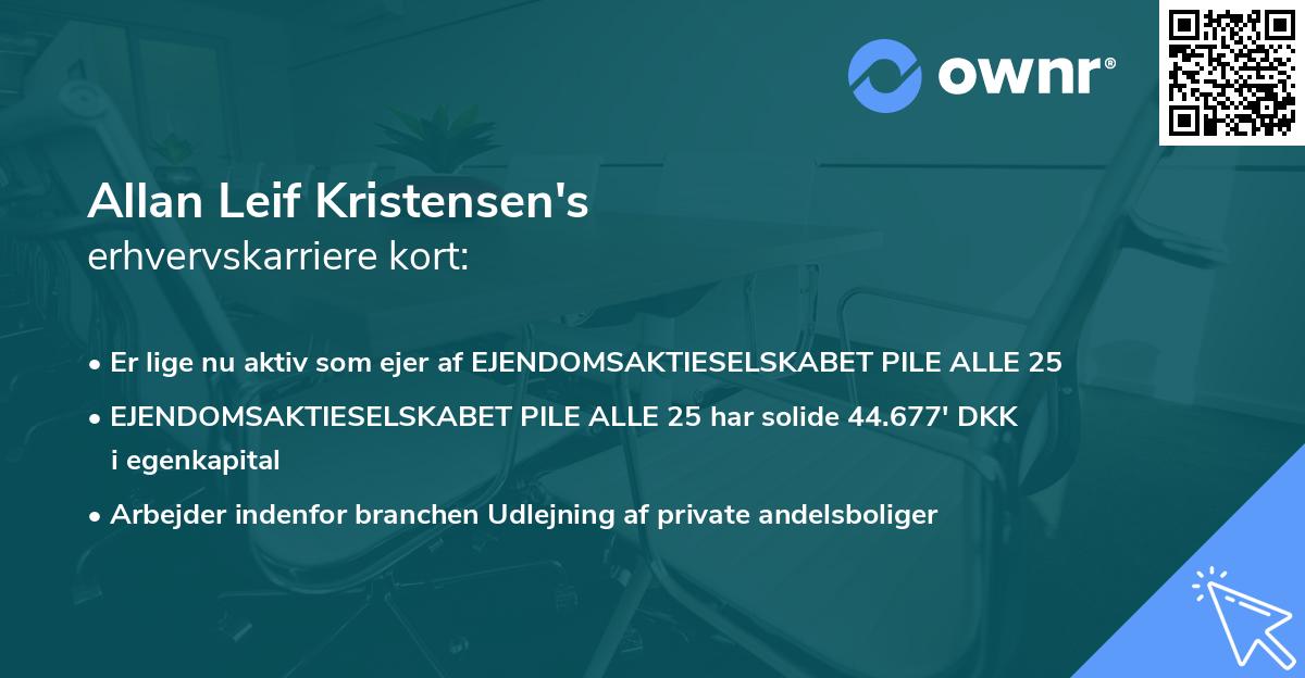 Allan Leif Kristensen's erhvervskarriere kort