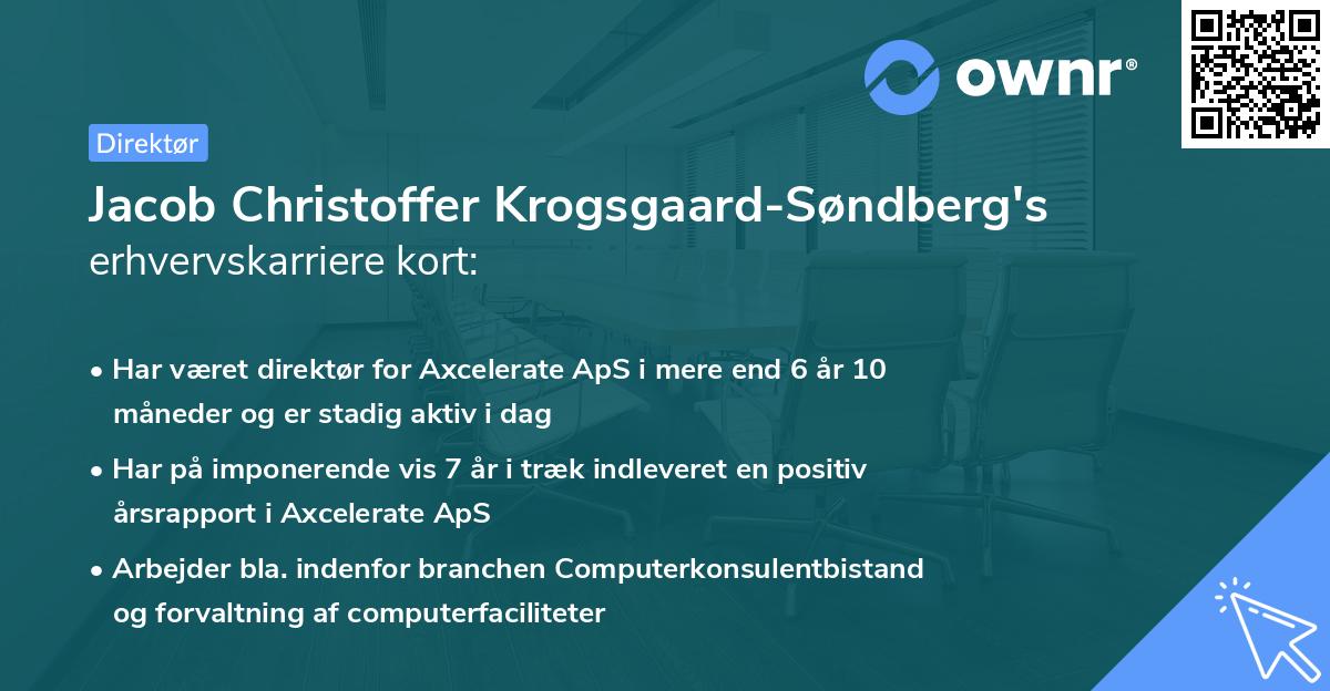 Jacob Christoffer Krogsgaard-Søndberg's erhvervskarriere kort