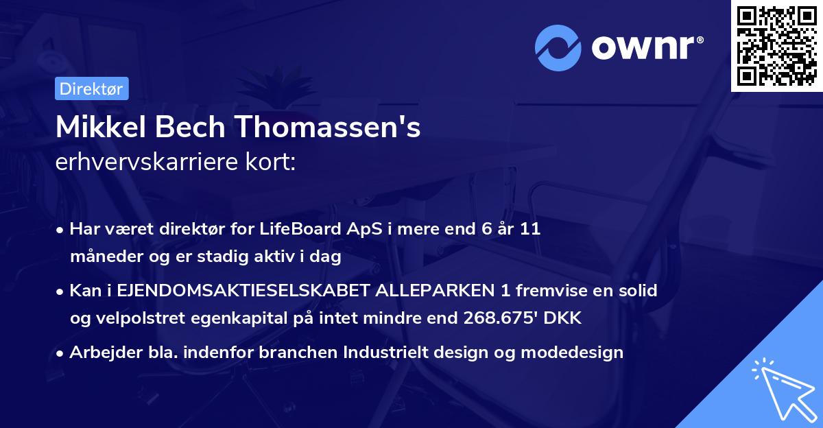 Mikkel Bech Thomassen's erhvervskarriere kort